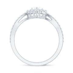 Moissanite Heart Shape Engagement Ring For Women