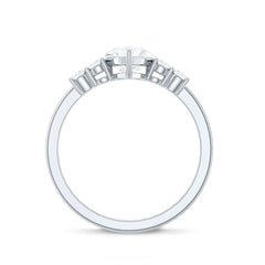 Certified Brilliant Cut Moissanite Heart Promise Ring for Her