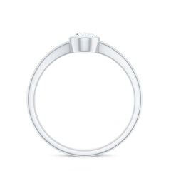 Pear Cut Lab Grown Diamond Solitaire Ring in Split Shank