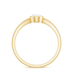 Pear Cut Lab Grown Diamond Solitaire Ring in Split Shank