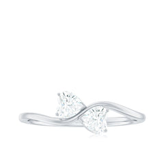 Heart Shape Lab Grown Diamond Toi Et Moi Promise Ring
