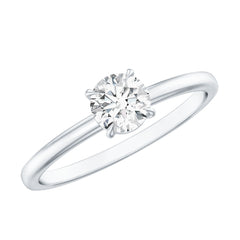 Round Shape Lab Grown Diamond Solitaire Ring
