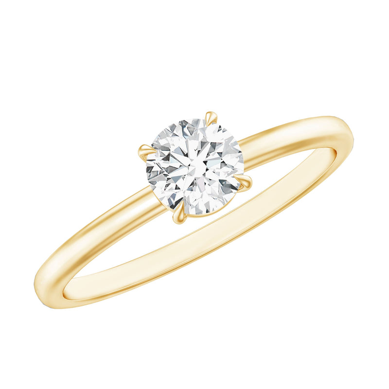 Round Shape Lab Grown Diamond Solitaire Ring