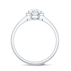 Lab Grown Diamond Promise Ring with Halo
