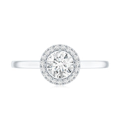 Lab Grown Diamond Promise Ring with Halo
