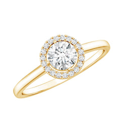 Lab Grown Diamond Promise Ring with Halo