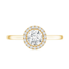 Lab Grown Diamond Promise Ring with Halo
