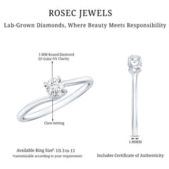 Solitaire Lab Grown Diamond Promise Ring