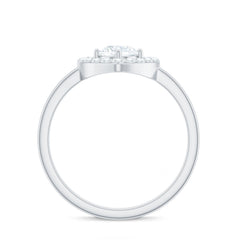 Minimal Heart Ring with Lab Grown Diamond