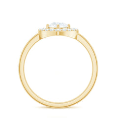 Minimal Heart Ring with Lab Grown Diamond