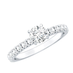 Minimal Solitaire Engagement Ring with Lab Grown Diamond