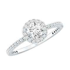 Round Lab Grown Diamond Promise Engagement Ring