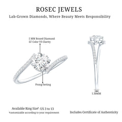 Lab Grown Diamond Solitaire Promise Engagement Ring