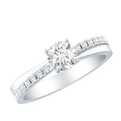 Round Lab Grown Diamond Solitaire Promise Ring