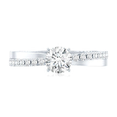 Round Lab Grown Diamond Solitaire Promise Ring
