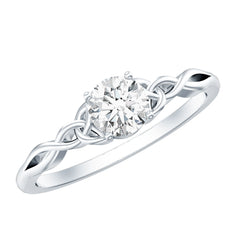 Solitaire Lab Grown Diamond Celtic Knot Promise Ring