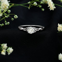Solitaire Lab Grown Diamond Celtic Knot Promise Ring