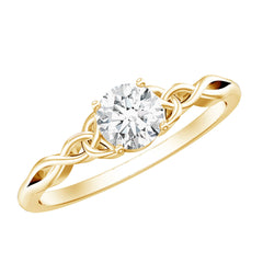 Solitaire Lab Grown Diamond Celtic Knot Promise Ring