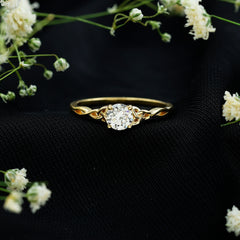 Solitaire Lab Grown Diamond Celtic Knot Promise Ring