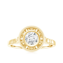 Vintage Inspired Lab Grown Diamond Solitaire Ring