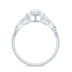 Vintage Inspired Engagement Ring with Lab Grown Diamond