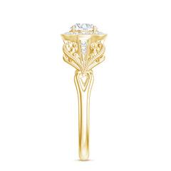 Vintage Inspired Engagement Ring with Lab Grown Diamond