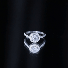 5MM Lab Grown Diamond Engagement Ring with Halo
