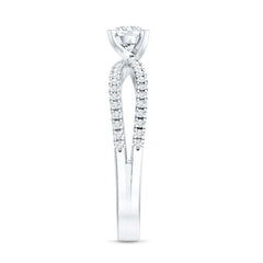 Solitaire Lab Grown Diamond Split Shank Engagement Ring