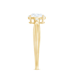 Oval Lab Grown Diamond Simple Solitaire Ring