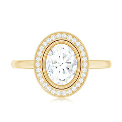 Classic Lab Grown Diamond Engagement Ring with Halo