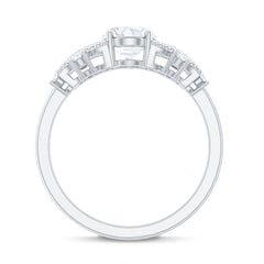 Nature Inspired Lab Grown Diamond Solitaire Engagement Ring