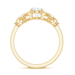 Nature Inspired Lab Grown Diamond Solitaire Engagement Ring
