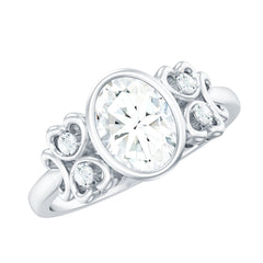 Classic Oval Lab Grown Diamond Solitaire Engagement Ring