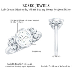 Classic Oval Lab Grown Diamond Solitaire Engagement Ring