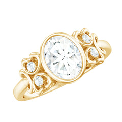 Classic Oval Lab Grown Diamond Solitaire Engagement Ring