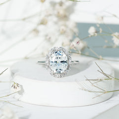 Womens 3.5 Carat Moissanite Vintage Style Engagement Ring