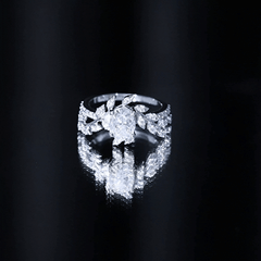 Certified 1.2 Carat Moissanite Vine Engagement Ring in Silver