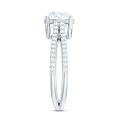 Moissanite 2 CT Engagement Ring with Split Shank