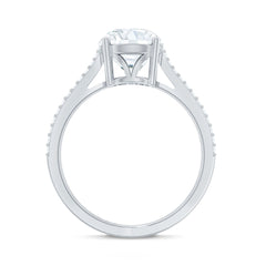Moissanite 2 CT Engagement Ring with Split Shank