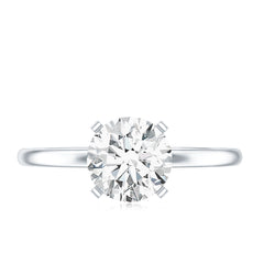 Peg Headset Solitaire Moissanite Ring for Women