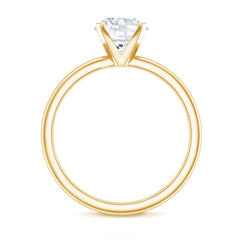 Peg Headset Solitaire Moissanite Ring for Women
