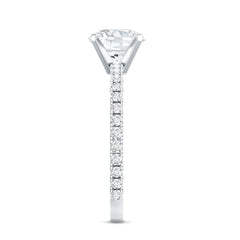 Certified 8 MM Moissanite Solitaire Engagement Ring