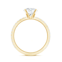 Certified 8 MM Moissanite Solitaire Engagement Ring