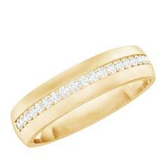 Certified Moissanite Classic Wedding Band Ring
