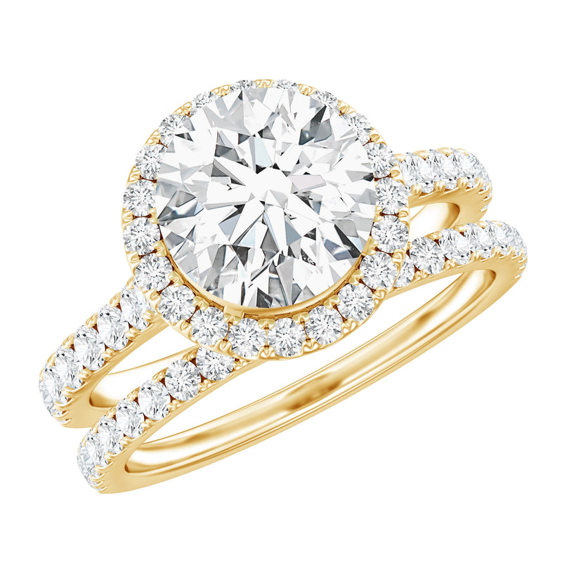 3 CT Moissanite Classic Wedding Ring Set
