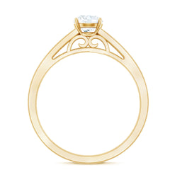 Cubic Zirconia Engagement Ring with Side Stones