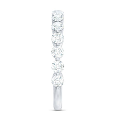 Round Shape Floating Diamond Half Eternity Ring