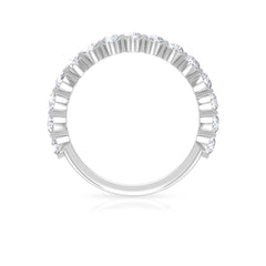 Round Shape Floating Diamond Half Eternity Ring