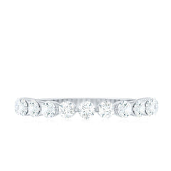 Round Shape Floating Diamond Half Eternity Ring