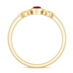 Natural Marquise Ruby Promise Ring with Celtic Knot